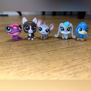 Mini Littlest Pet Shop Lot – 5 Pets Figures Collectible Toys